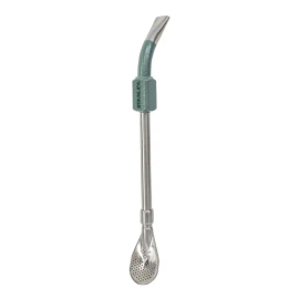 Bombilla Para Mate Straw Green Spoon