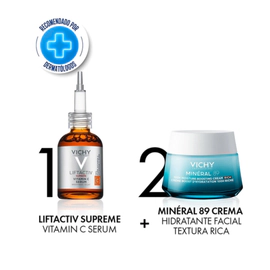 Rutina Luminosidad Lifactiv Vit C + Mineral 89 Crema Hidratante Rich