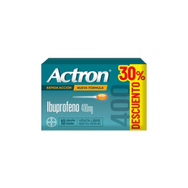 Actron Ibuprofeno 400mg X10 Cápsulas