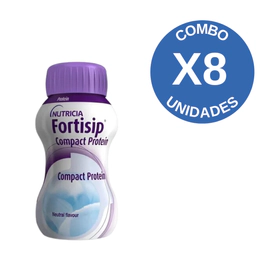 Combo X8 Fortisip Compact Neutro 125ml