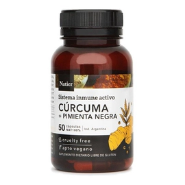 Curcuma + Pimienta Negra Mejora Sistema Inmunológico x 50 Capsulas