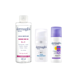 Kit Facial Agua Micelar + Serum + Protector Solar