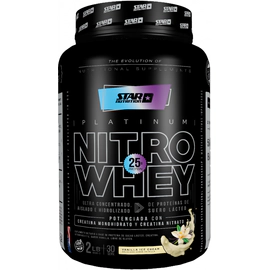 Nitro Whey Proteina con Creatina Sabor Vainilla X 2lb
