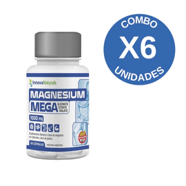 Combo X6 Magnesium Mega 60 Cápsulas