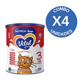 Combo X4 Vital 3 Leche Lata 800g