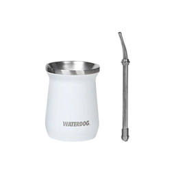 Set Mate Blanco 160ml + Bombilla de Acero