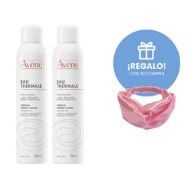 Combo X2 Agua Termal Spray Hidratante Calmante 300ml+ Vincha Satén de Regalo
