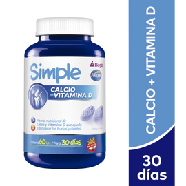 Simple Calcio + Vitamina D X 60 Pastillas de Goma