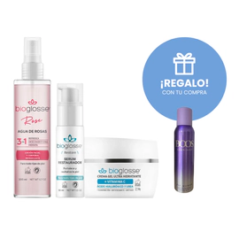 Rutina Diaria Agua Rosas + Serum+ Crema Ultra+ Desodorante Boos 127ml de Regalo