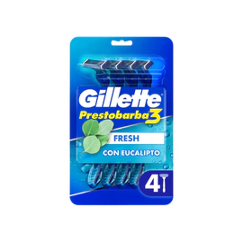 Maquina Afeitar Prestobarba3 Eucalipto X4 Unidades Desechables