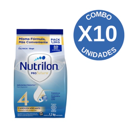 Combo X10 Profutura 4 Leche De Formula En Polvo Bolsa 1.2 kg