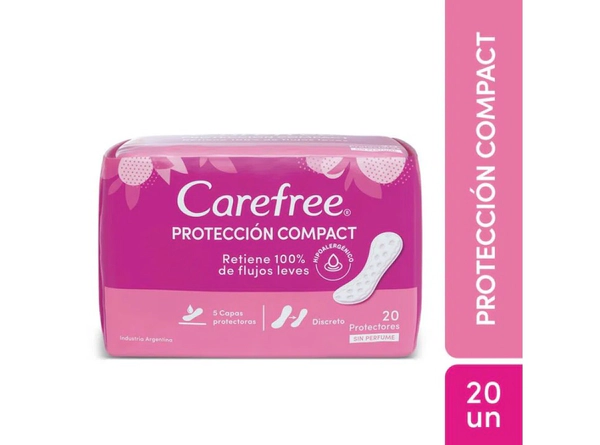 Protectores Diarios Carefree Protección compact x20 Uni