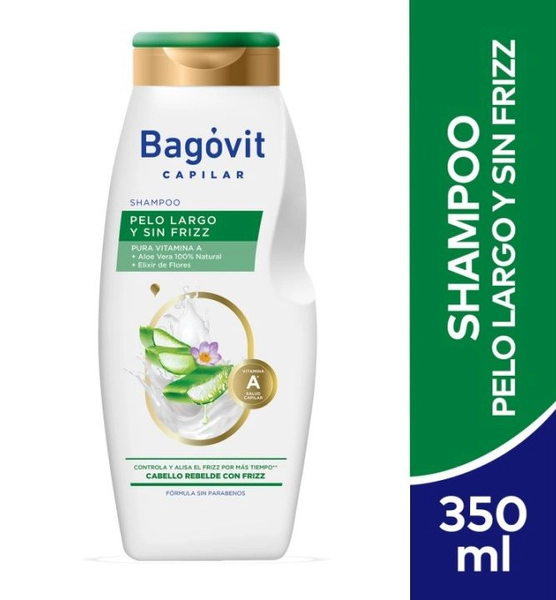 Shampoo Bagovit capilar Pelo largo y sin frizz x350ml