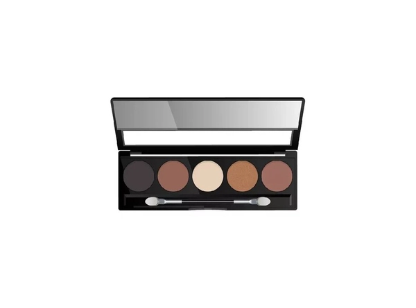 Paleta De Sombras X 5 Colores Xúlu Con Espejo Z455 Numero 3 - Tierra