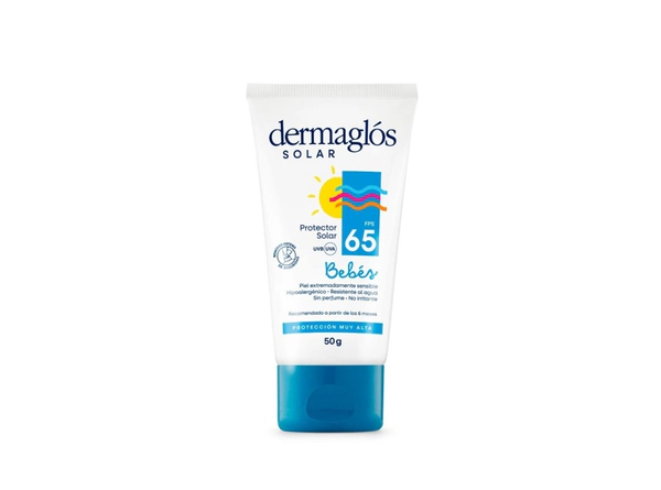 Protector Solar Bebés Dermaglós FPS65 Crema x50g