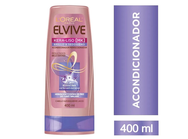 Acondicionador Keraliso Brillo y Sedosidad Elvive L´Oréal Paris 400ml
