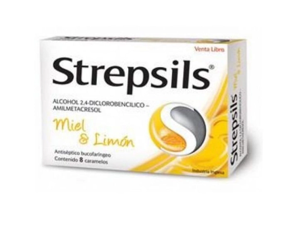 Strepsils Miel y Limón x8 caramelos
