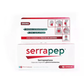 Serrapep Enzima Serrapeptasa Capsulas Vegetales X 12 Caps
