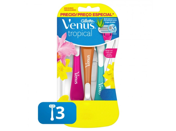 Maquina Afeitar Desechable Venus Tropical x3un