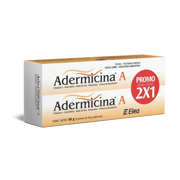 2x1 Adermicina A Crema X30g