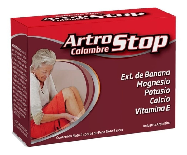Artrostop Calambres Suplemento Dietario 4 Sobres