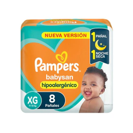 Pañal Pampers Babysan Xg X8Un