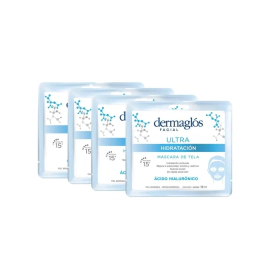 Pack 4 Dermaglós Ultra Hidratación Máscara De Tela
