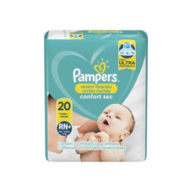 Pañales Pampers Confort Sec Rn+ Max X20Un
