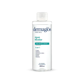 Dermaglós Facial Agua Micelar 6 En 1 Desmaquillante Para Piel Mixta A Grasa