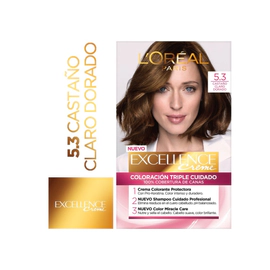 Tintura Permanente Excellence Creme 53 Castaño Claro Dorado 47Gr