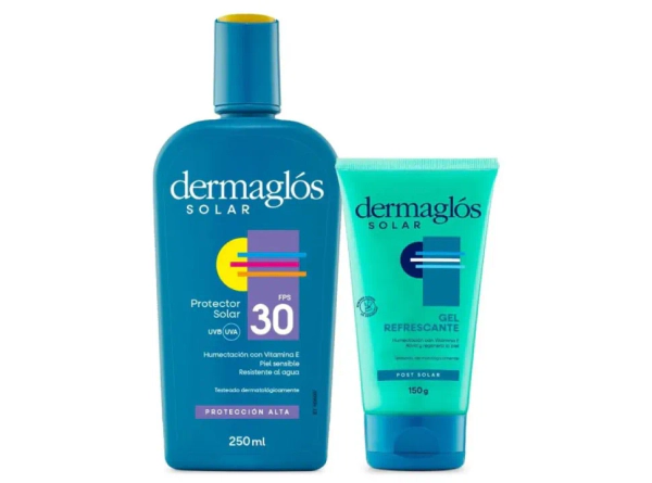 Dermaglós Combo Protección Solar Emulsión Fps30 + Post Sola