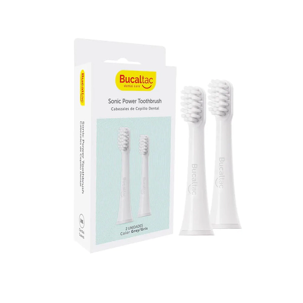 Cabezales de cepillo dental sonic power toothbrush gris x 2