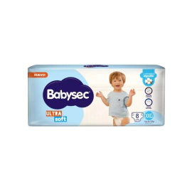 Pañales Babysec Talle Xxg Ultrasoft 8 Un