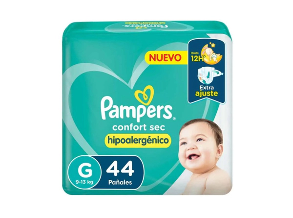 Pañales Pampers Confort Sec Grande x44un