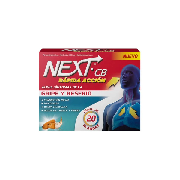 Next Cb Rápida Acción x 20 Cápsulas