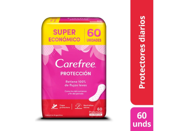 Protectores Diarios Carefree Original Sin Perfume x60un