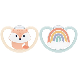 Chupete space T1 zorro/arcoiris (2 unidades)