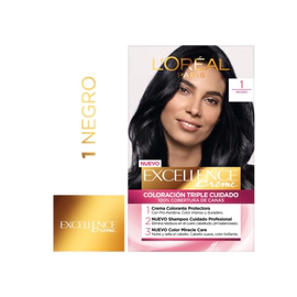 Tintura Permanente Excellence Creme De L´Oréal París 1 Negro X47G