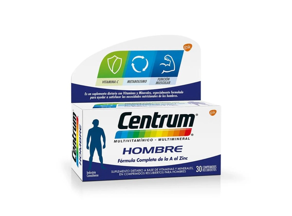 Suplemento Vitaminico Centrum Hombre X30Cmp | Siempre Farmacias