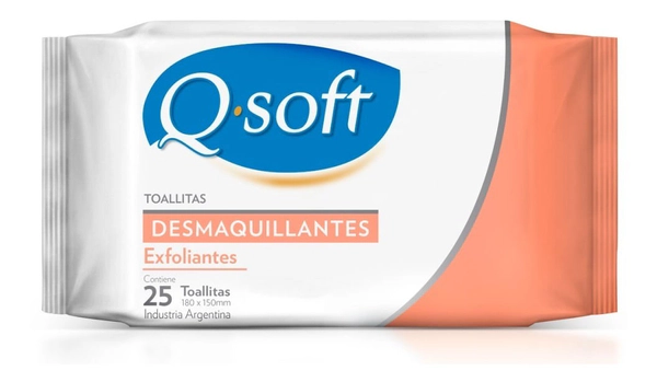 Q Soft Toallitas Desmaquillantes Exfoliantes 25 Unidades