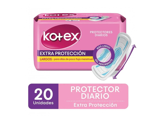 Protectores Diarios Kotex Largo Multiestilo x20un