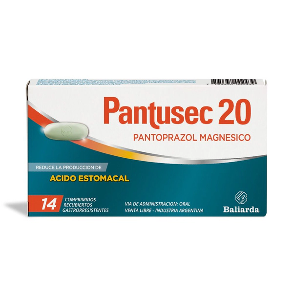Pantusec 20mg X14 comprimidos