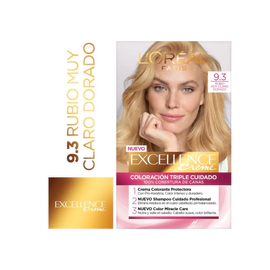 Tintura Permanente Excellence Creme 93 Rubio Muy Claro Dorado 47G