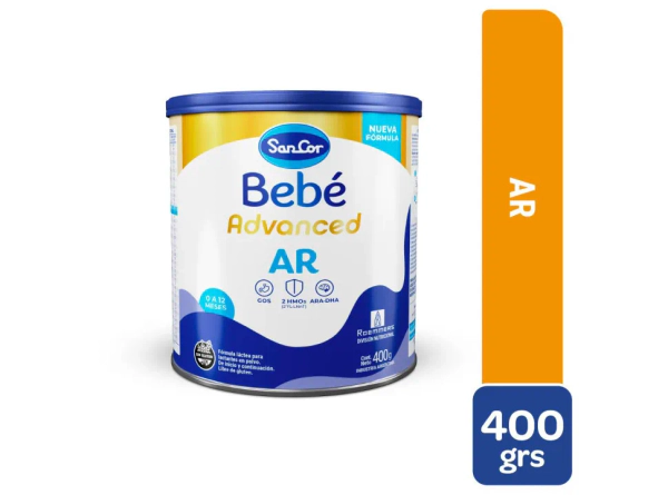 Sancor Bebe Fórmula Láctea Advanced Ar 400 grs