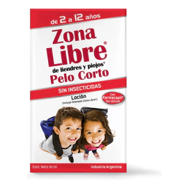 Zona Libre Loción Pelo Corto Liendres Y Piojos 30ml