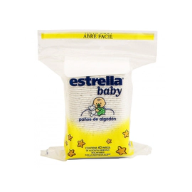 Paños De Algodón Estrella Baby X 40U