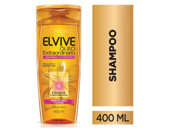 Shampoo Óleo Extraordinario Nutrición Universal Elvive L´Oréal Paris 400ml