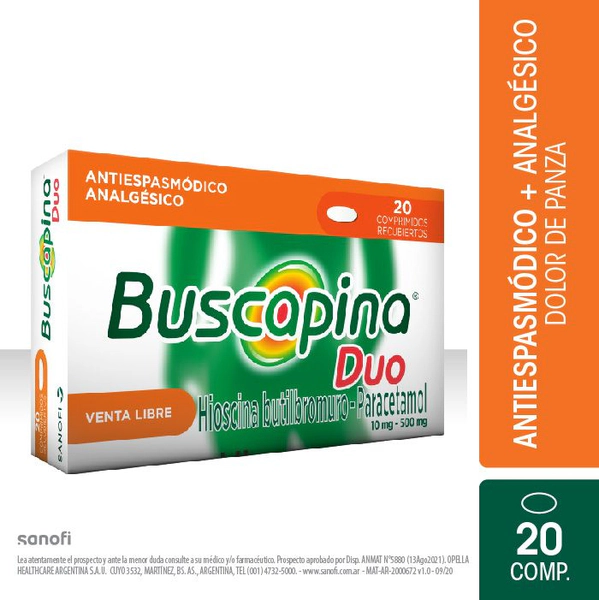 Buscapina Duo Antiespasmódico 10 mg x 20