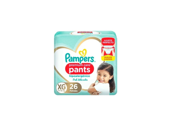 Pañales Pampers Premium Pants Talle XG x26un