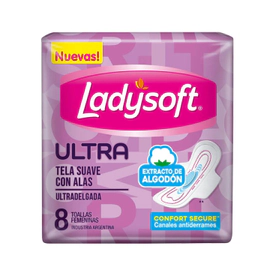 Toalla Femenina Delgada Suave Ladysoft X 8 Uni
